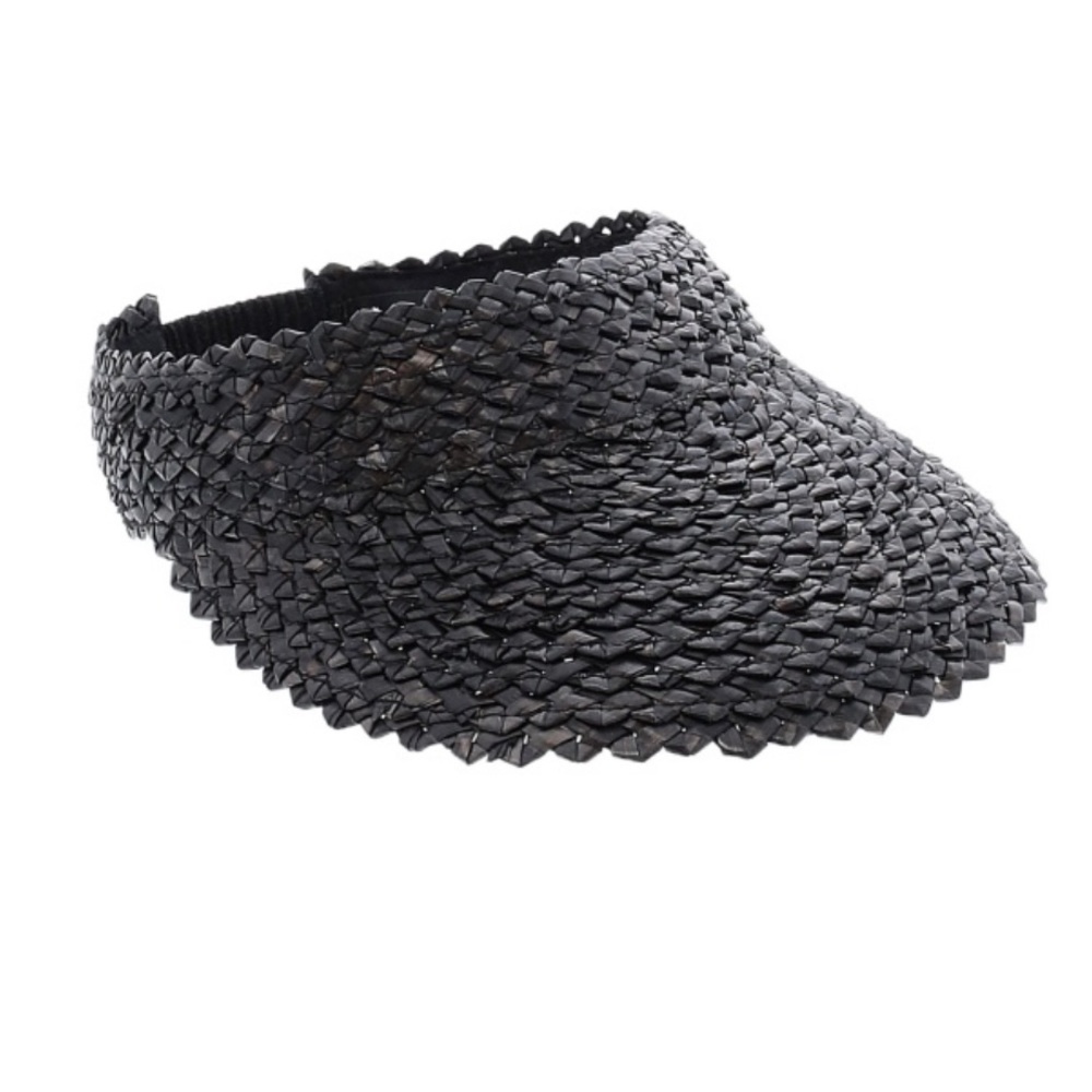 Black Straw Visor
